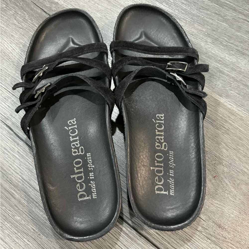 Pedro Garcia Black Strappy Sandals Size 9.5